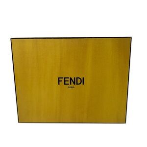 Fendi Logo Heel Sneaker Shoe Slides Purse Storage Display Box Container